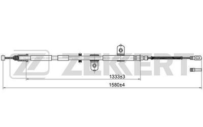 Тросик, cтояночный тормоз ZEKKERT BZ-1037 для DAEWOO LANOS