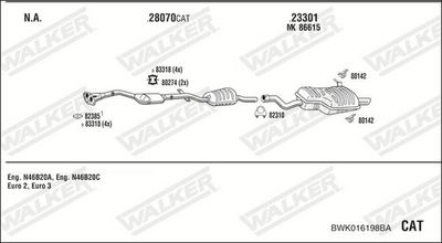 Изпускателна система WALKER BWK016198BA