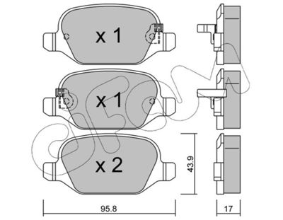 Brake Pad Set, disc brake 822-324-4