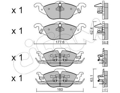 Stabdžių trinkelių rinkinys, diskinis stabdys