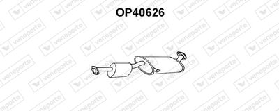 Глушитель выхлопных газов конечный VENEPORTE OP40626 для OPEL FRONTERA