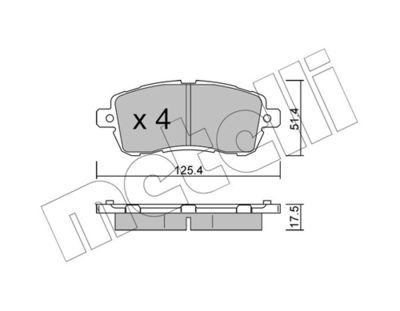 Комплект тормозных колодок, дисковый тормоз 22-1185-0