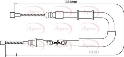 Cable Pull, parking brake APEC CAB1070