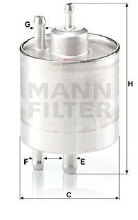 Топливный фильтр MANN-FILTER WK 711/1 для MERCEDES-BENZ VANEO
