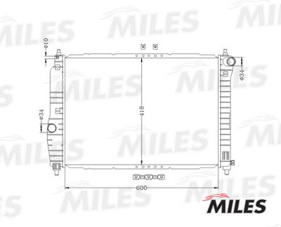 Радиатор, охлаждение двигателя MILES ACRB020