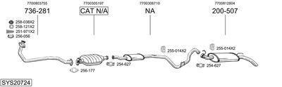 Układ wydechowy BOSAL SYS20724