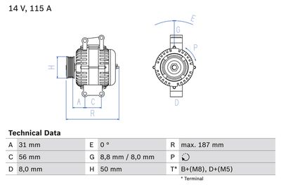 Alternator 0 986 043 660