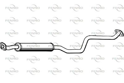 Средний глушитель выхлопных газов FENNO P3544 для MAZDA PREMACY