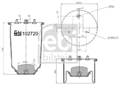 Bellow, air suspension FEBI BILSTEIN 102720