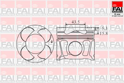 FAI AutoParts PK8-040 Поршень  для FIAT FREEMONT (Фиат Фреемонт)