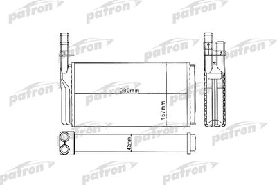 Теплообменник, отопление салона PATRON PRS2001 для ALFA ROMEO 164