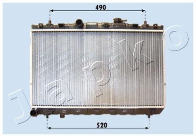 Радиатор, охлаждение двигателя JAPKO RDA283099 для HYUNDAI ELANTRA
