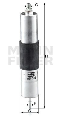Топливный фильтр MANN-FILTER WK 533 для BMW Z3
