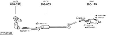 Układ wydechowy BOSAL SYS16599