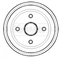 BORG & BECK BBR7123 Тормозной барабан для OPEL CORSA C (X01) 1.3 CDTI (F08, F68) BORG & BECK BBR7123 Тормозной барабан для OPEL CORSA C (X01) 1.3 CDTI (F08, F68)