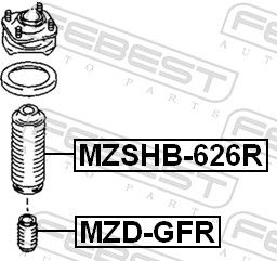 Rubber Buffer, suspension MZD-GFR