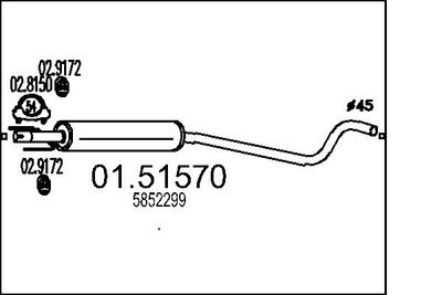 MTS 01.51570 Глушитель выхлопных газов  для OPEL ASTRA H седан (A04) 1.4 (L69)