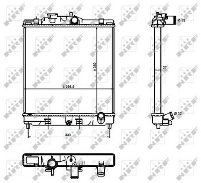 Radiator, engine cooling 526356