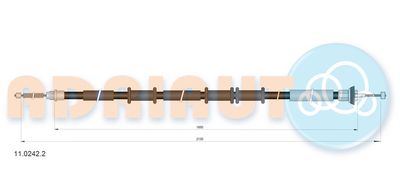 Тросик, cтояночный тормоз ADRIAUTO 11.0242.2 для FIAT DOBLO