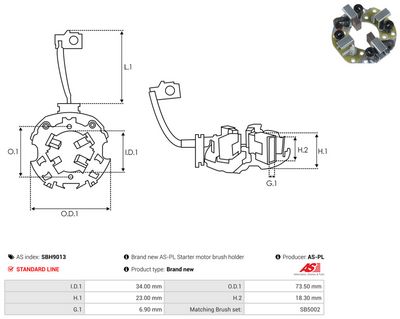 Vorschau Halter, Kohlebürsten Ansicht 2