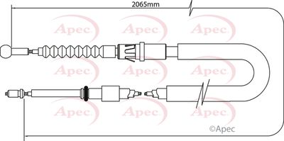 Cable Pull, parking brake APEC CAB1047