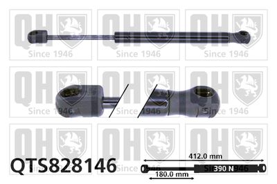 газов амортисьор, капак на двигателя QUINTON HAZELL QTS828146