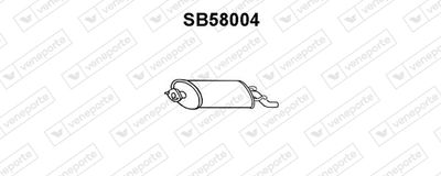 Глушитель выхлопных газов конечный VENEPORTE SB58004 для SAAB 9000
