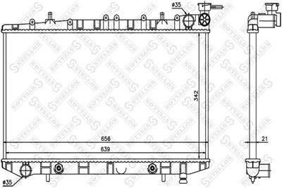 Радиатор, охлаждение двигателя STELLOX 10-25045-SX для NISSAN PRIMERA