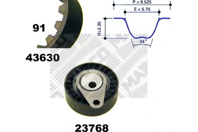 23630 MAPCO Комплект ремня ГРМ