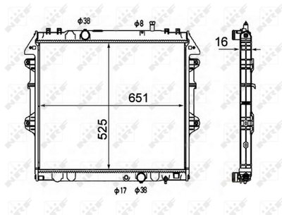 Радиатор, охлаждение двигателя WILMINK GROUP WG1723442 для TOYOTA HILUX