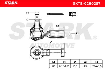 накрайник на напречна кормилна щанга STARK SKTE-0280257