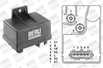 RELEU INSTALATIA DE COMANDA BUJII INCANDESCENTE BorgWarner (BERU) GR034 3