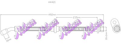 Тормозной шланг KAWE H4421 для HONDA PRELUDE