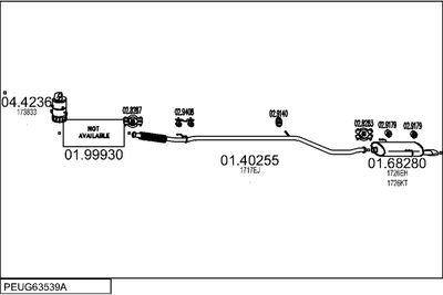 SISTEM DE ESAPAMENT MTS PEUG63539A018477