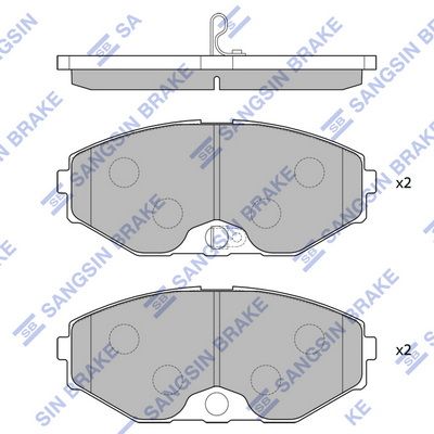 Комплект тормозных колодок, дисковый тормоз Hi-Q SP1600 для INFINITI J30