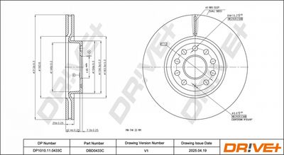 BREMSSCHEIBE DR!VE+ DBD0433C 2