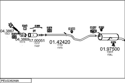 SISTEM DE ESAPAMENT MTS PEUG36248A132618