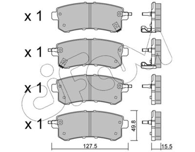 Комплект тормозных колодок, дисковый тормоз CIFAM 822-1155-0 для INFINITI QX80