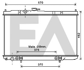 EACLIMA 31R18134 Радиатор охлаждения двигателя для NISSAN ALMERA Classic (B10)