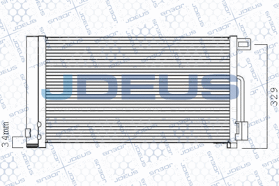 Конденсатор, кондиционер JDEUS 711M67 для PEUGEOT BIPPER