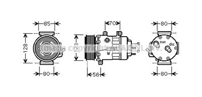 PRASCO PEK307 Компрессор кондиционера  для PEUGEOT 307 (Пежо 307)