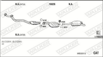 Изпускателна система WALKER MB32013