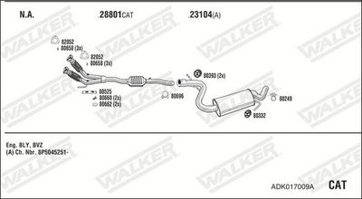 Изпускателна система WALKER ADK017009A