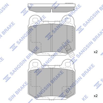 Комплект тормозных колодок, дисковый тормоз Hi-Q SP1495 для MITSUBISHI LANCER