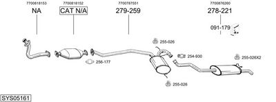 SISTEM DE ESAPAMENT BOSAL SYS05161