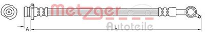METZGER 4110849 Тормозной шланг  для NISSAN QASHQAI / QASHQAI +2 I (J10, NJ10, JJ10E) 1.5 dCi