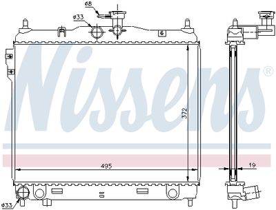 RADIATOR RACIRE MOTOR NISSENS 67495 5
