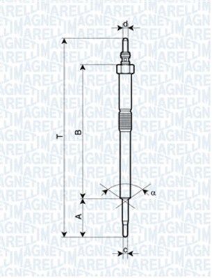 Свеча накаливания MAGNETI MARELLI 062900082304 для HONDA FR-V