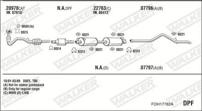 Изпускателна система WALKER FOH17782A