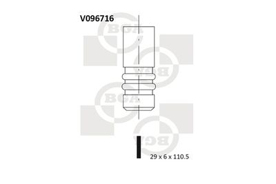 BGA V096716 Клапан выпускной  для BMW X5 (Бмв X5)